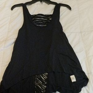 Sheer black peekaboo tank